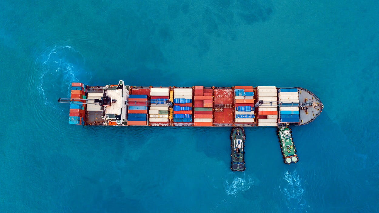 A DSV shipment across sea